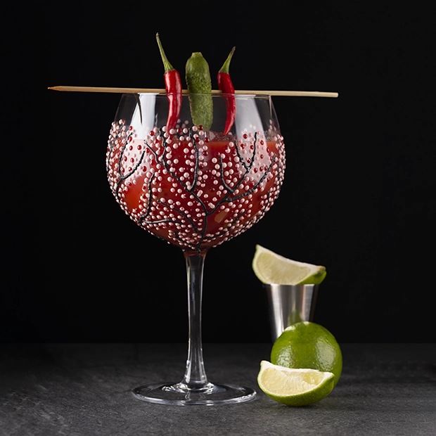 Cocktail glass product photography